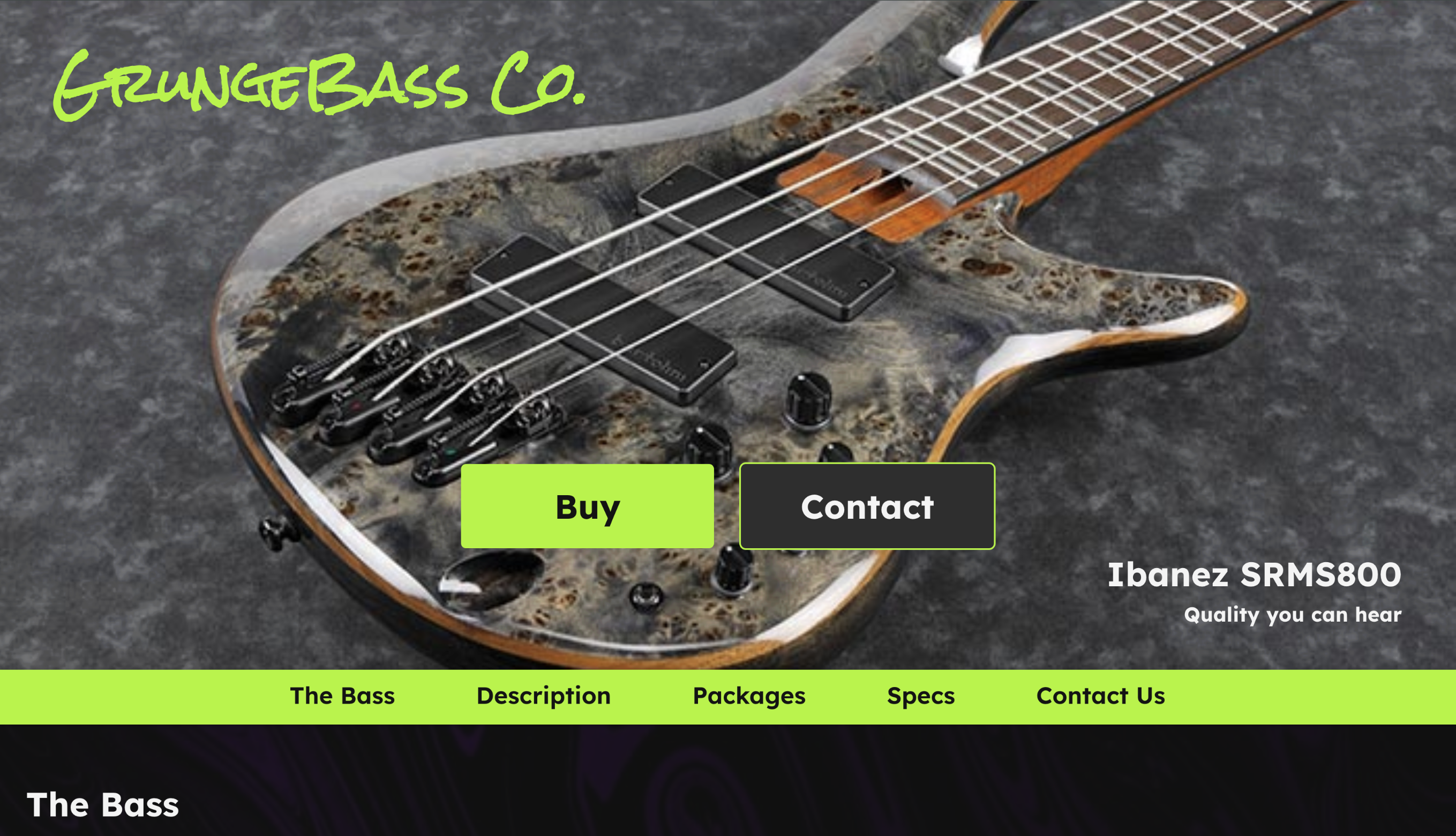 picture of landing page site